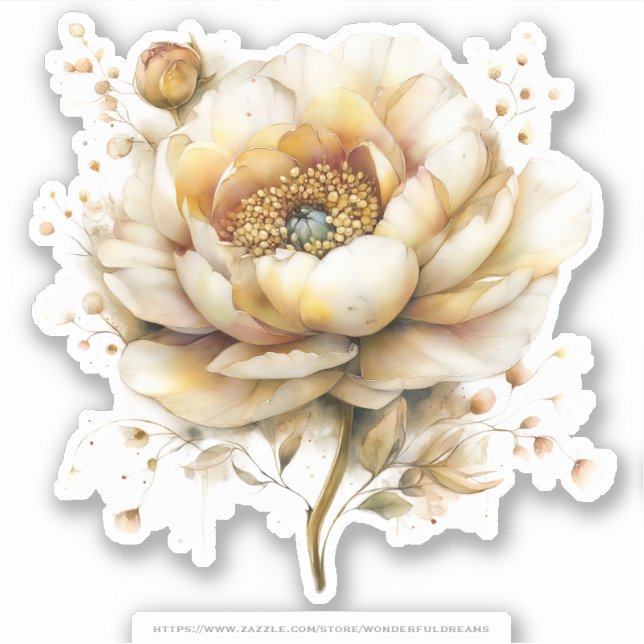 Golden Honey Fairy World – 04 Carrying Flowers Sti Aufkleber (Vorderseite)