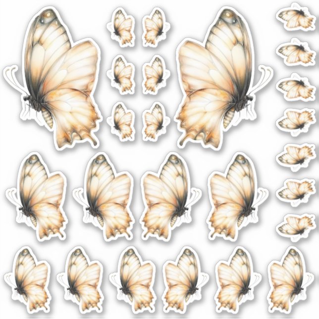 Golden Honey Fairy World – 05 butterflies sheet Aufkleber (Vorderseite)