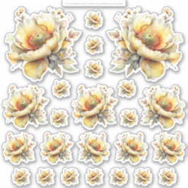 Golden Honey Fairy World – 2a - 24 Flowers Sheet Aufkleber