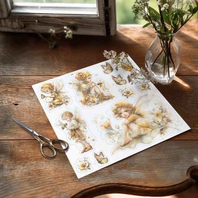 Golden Honey Fairy World – 2b The Awakening Aufkleber (Sticker on the table ready to be used

)