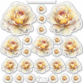 Golden Honey Fairy World – 4a - Blumenblatt  Aufkleber
