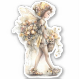 Golden Honey Fairy World – Carrying Flowers Aufkleber