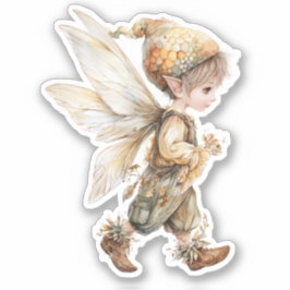 Golden Honey Fairy World – Carrying Flowers Aufkleber