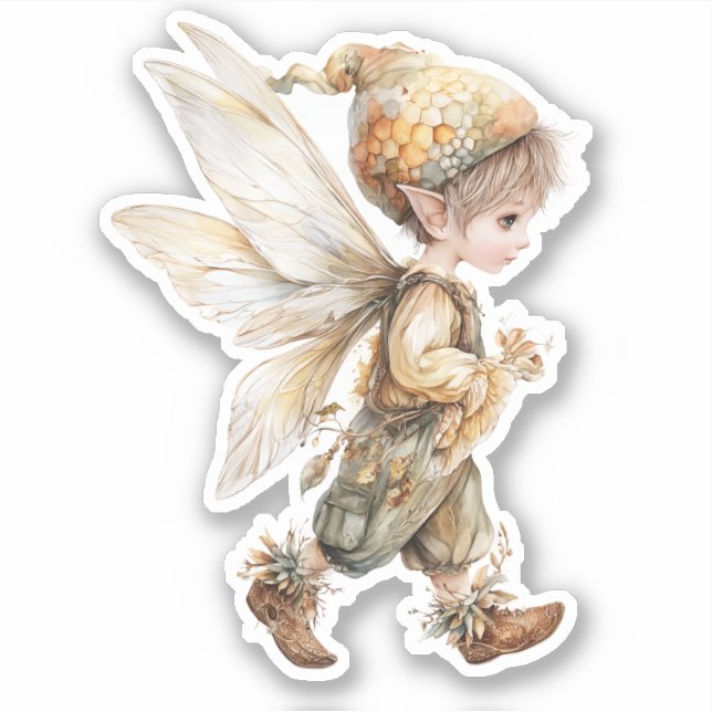Golden Honey Fairy World – Carrying Flowers Aufkleber (Vorderseite)