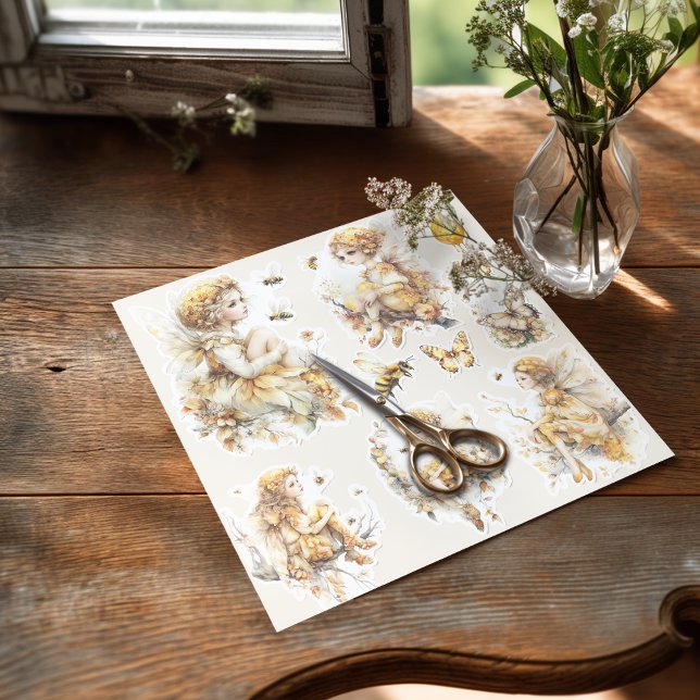 Golden Honey Fairy World – The Awakening Aufkleber (Sticker on the table with the scissors)
