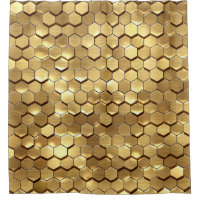 Golden Honeycomb 3D Render Textur