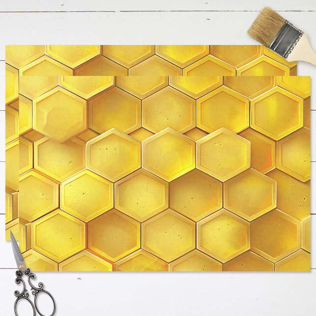 Golden Honeycomb Decoupage Seidenpapier (Von Creator hochgeladen)