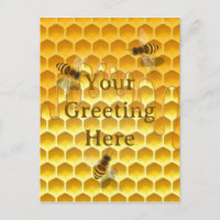 Golden Honeycomb mit Honeybienen Custom