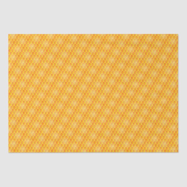 Golden Honeycomb Pattern Seidenpapier (Vorderseite)