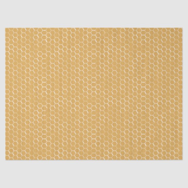 Golden Honeycomb Pattern Seidenpapier (Vorderseite)
