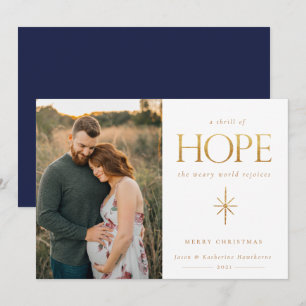 Golden Hope Family Foto Weihnachtskarte