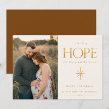 Golden Hope Family Foto Weihnachtskarte
