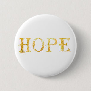 Golden Hope Text Round Abzeichen Button