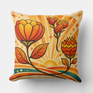 Golden Horizon Bloom Kissen