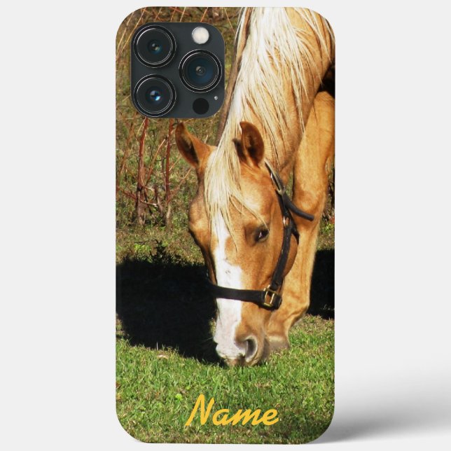 Golden Horse Closeup iPhone 13 Pro Max Fall Case-Mate iPhone Hülle (Rückseite)