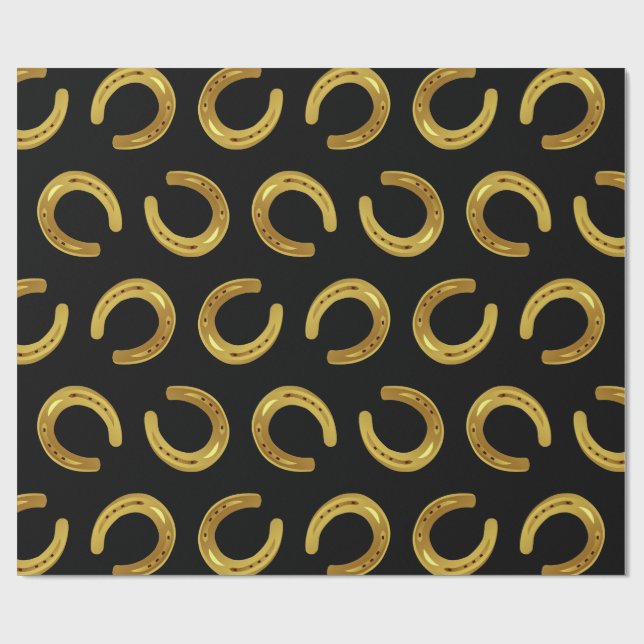 Golden horseshoe geschenkpapier (Flach)