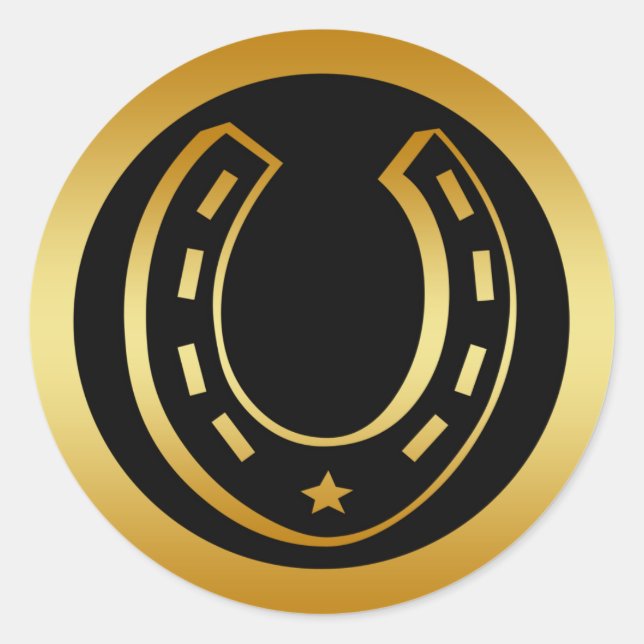 GOLDEN HORSESHOE RUNDER AUFKLEBER (Vorderseite)