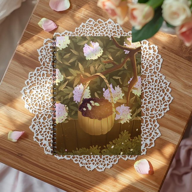 Golden Hour BlackBerry Basket Notebook Notizblock (Von Creator hochgeladen)