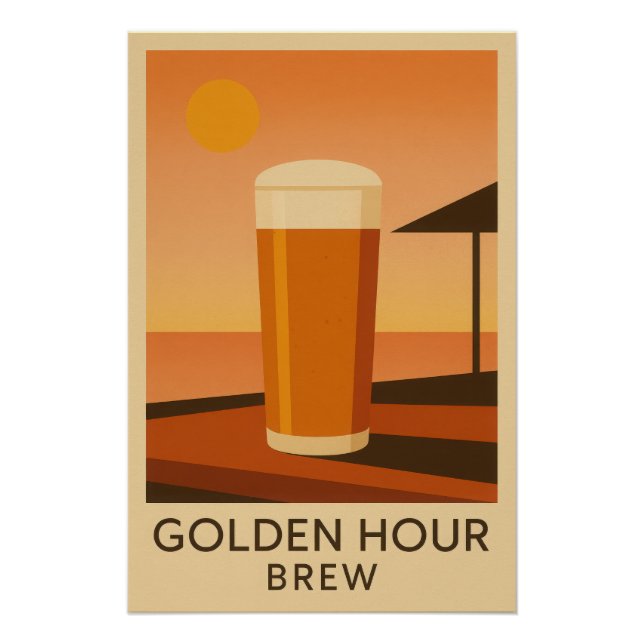 Golden Hour Brew Poster (Vorderseite)