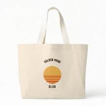 Golden Hour Club Retro Sonnenuntergang Jumbo-Tasch