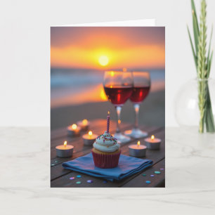 Golden Hour Cupcake Karte