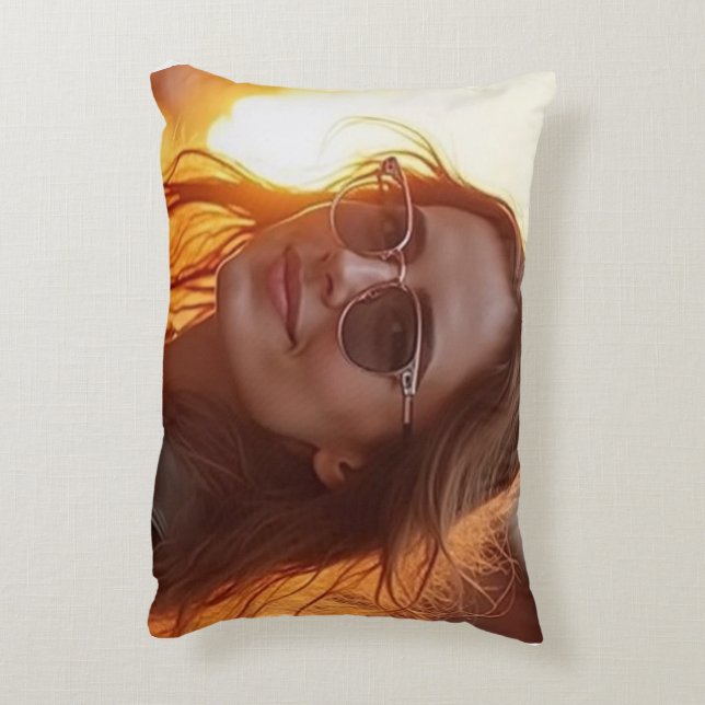 Golden Hour Elegante Dekokissen (Rückseite(Vertikal))