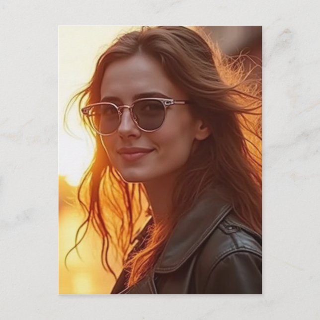 Golden Hour Elegante Postkarte (Vorderseite)