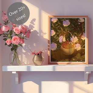 Golden Hour Erdbeerkorb Poster