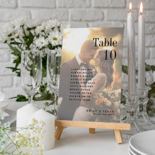 Golden Hour Foto Wedding Guest Names Tischnummer