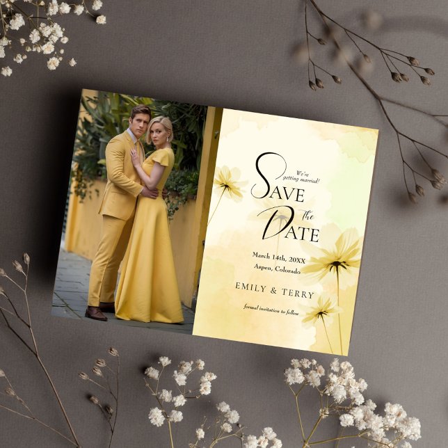 Golden Hour Grace Foto Wedding Save the Date Postkarte (Von Creator hochgeladen)