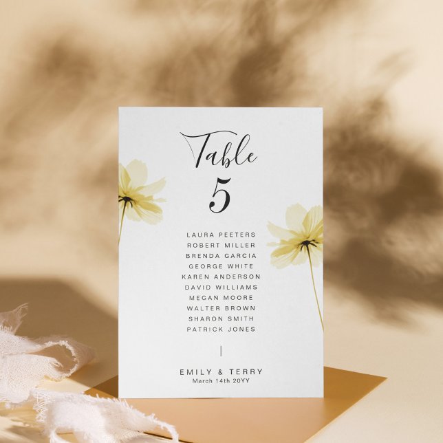 Golden Hour Grace Wedding Guest Names Tischnummer (Von Creator hochgeladen)