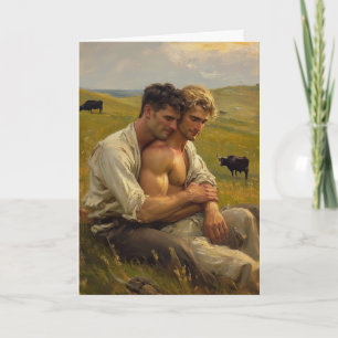 Golden Hour Hilltop Embrace Karte