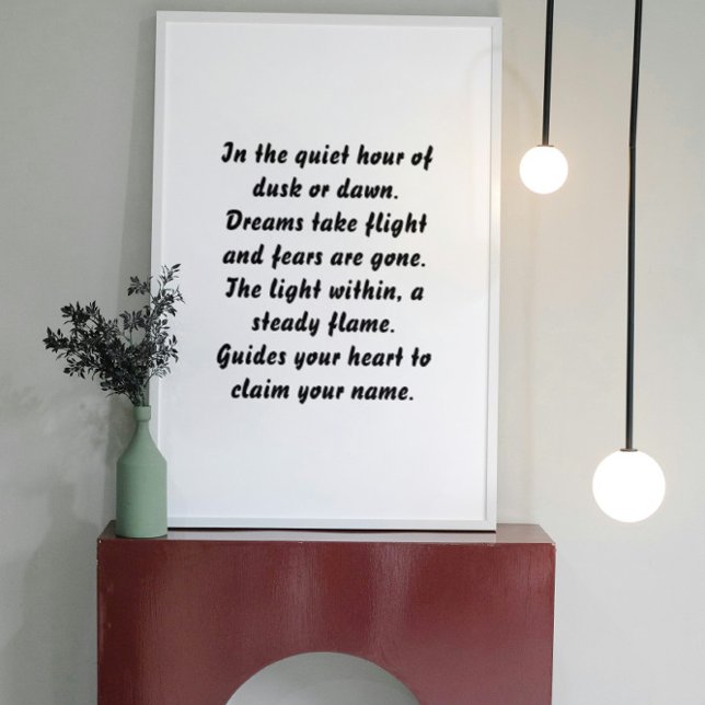 Golden Hour Inspiration Mini Gedicht Poster (Von Creator hochgeladen)