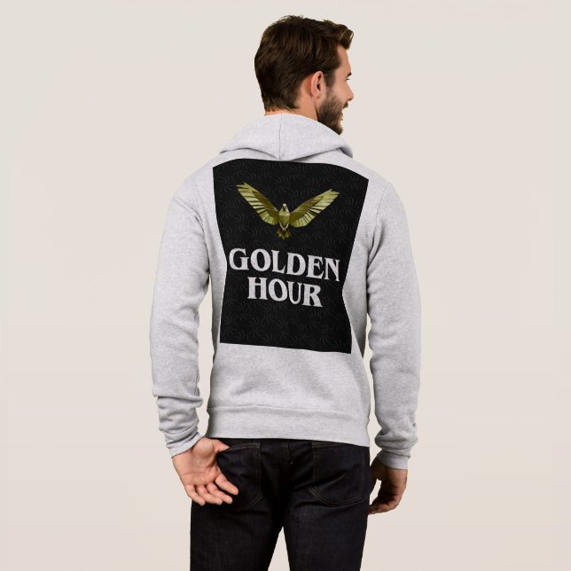 Golden Hour Motivational Text Minimalist Black  Hoodie (Schwarz voll)