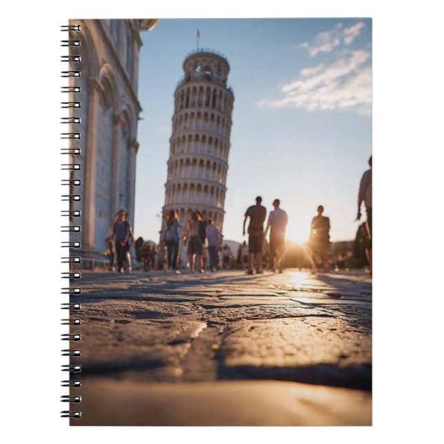 Golden Hour Pisa Tower Notebook Notizblock (Vorderseite)