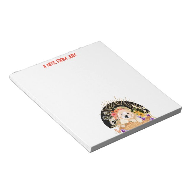 GOLDEN HOUR - Retriever note pad - personalisieren Notizblock (angewinkelt)