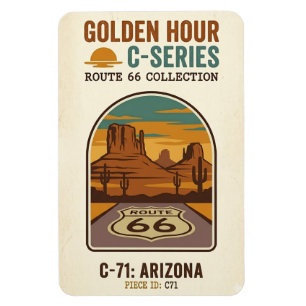 Golden Hour Route 66 C-Serie Arizona Magnet