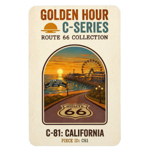 Golden Hour Route 66 C-Serie Kalifornien Magnet