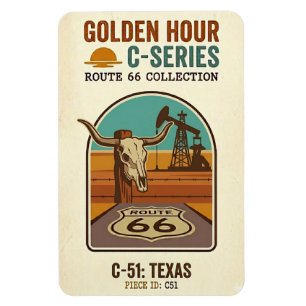 Golden Hour Route 66 C-Serie Texas Magnet