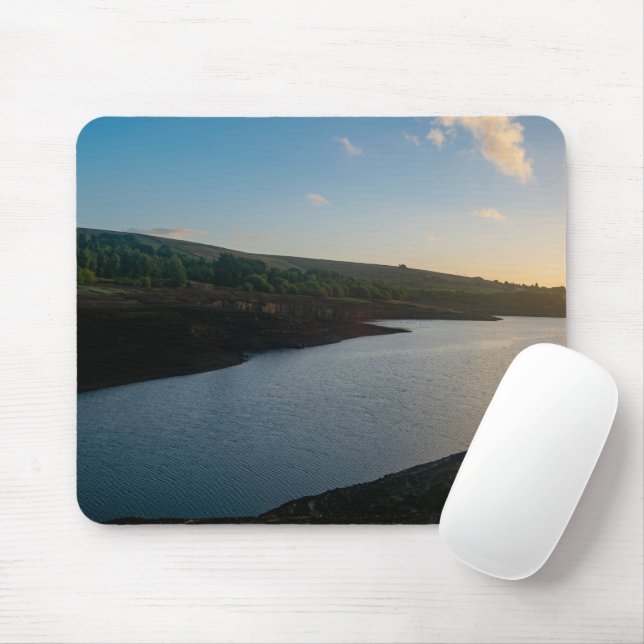 Golden Hour Serenity at Baitings Reservoir Mousepad (Mit Mouse)