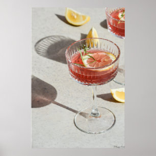 Golden Hour Spritz: Sommer-Cocktail & Sonnenlicht  Poster