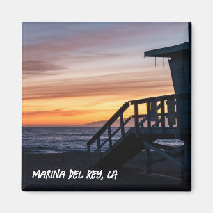 Golden Hour Sunset - Marina Del Rey, CA Magnet