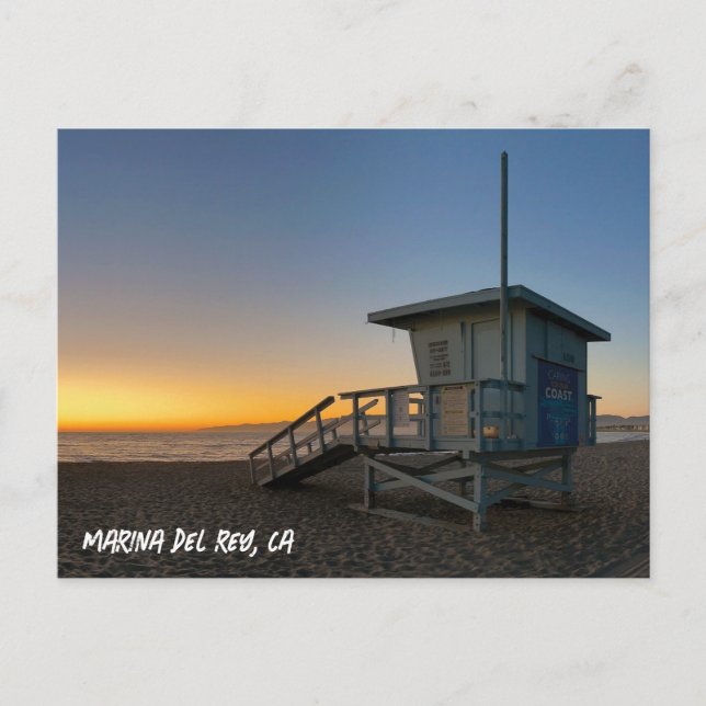 Golden Hour Sunset - Marina Del Rey, CA Postkarte (Vorderseite)
