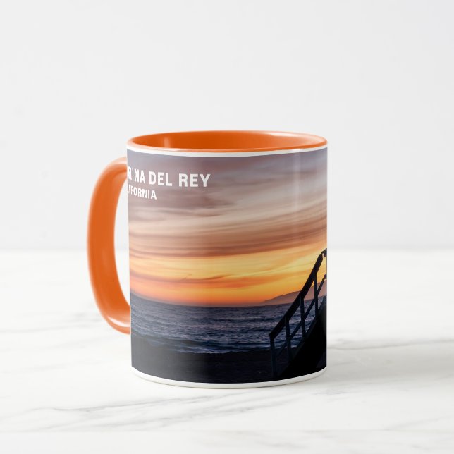 Golden Hour Sunset - Marina Del Rey, CA Tasse (Vorderseite Links)