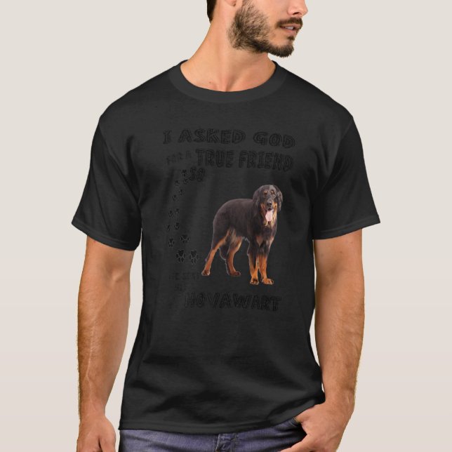 Golden Hovawart Sprichwort Mama, Working Dog Vater T-Shirt (Vorderseite)