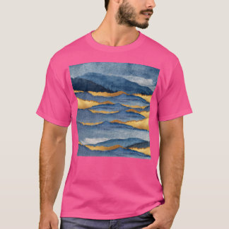 Golden Hues und Royal Blue Mountains Landschaft Ab T-Shirt