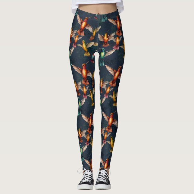 Golden Hummingbird Leggings (Vorderseite)