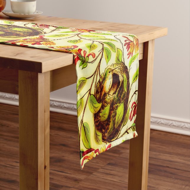 Golden Hummingbird Table Runner Kurzer Tischläufer (Beispiel)