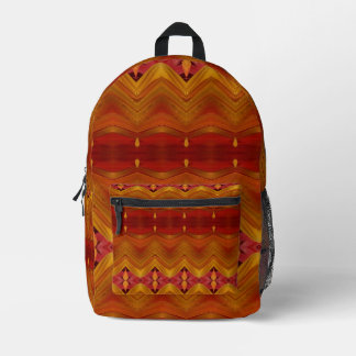 Golden Ikat Bedruckter Rucksack