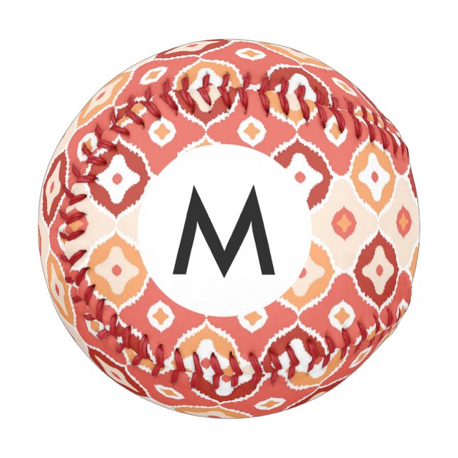 Golden Ikat geometrisches Muster Baseball (Vorderseite Links)